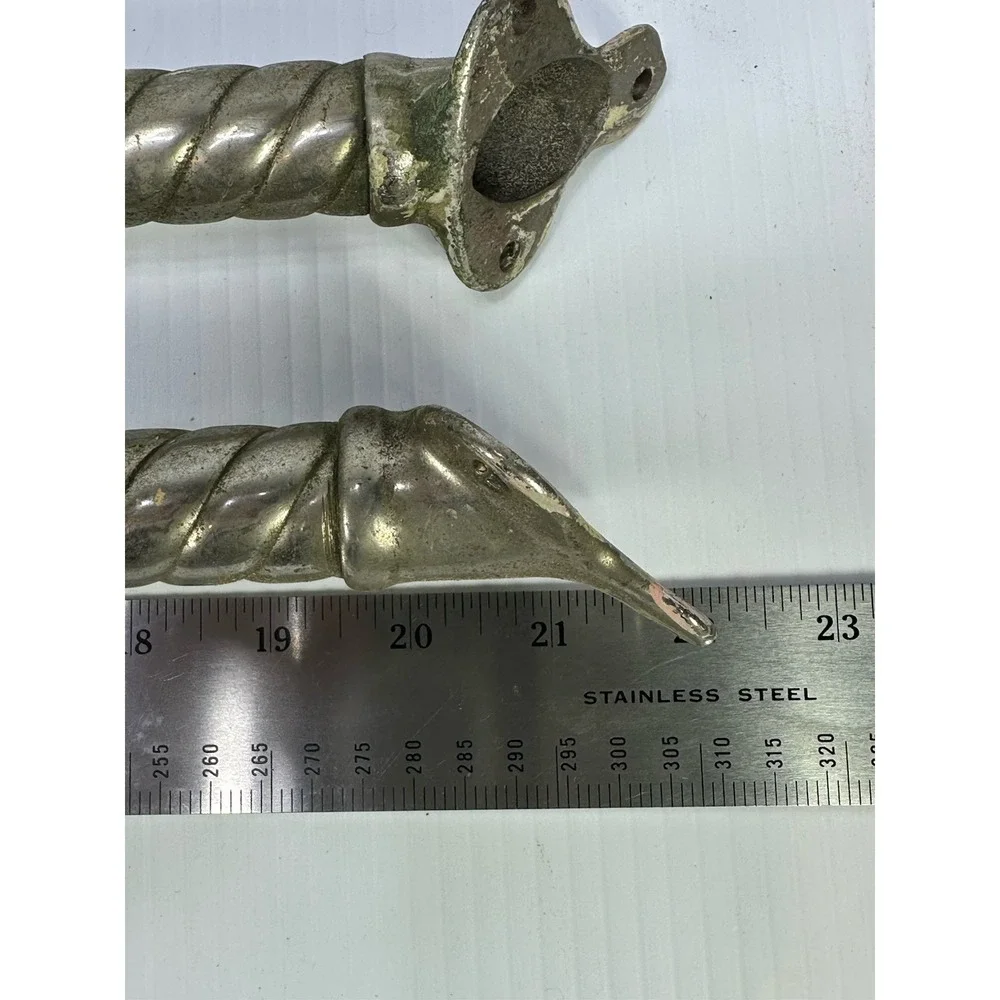 Antique Victorian Wall Sink Shelf Brackets Claw Foot Supports Chrome As‎ Found